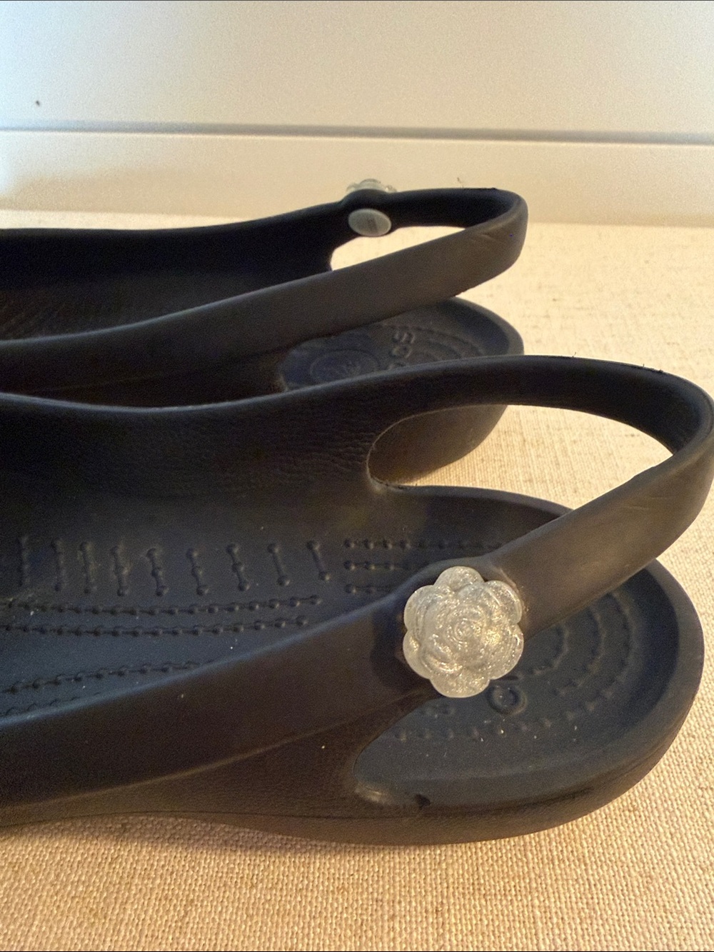 CROCS Women's Black Slingback Ballet Flats - Picture 6 of 6